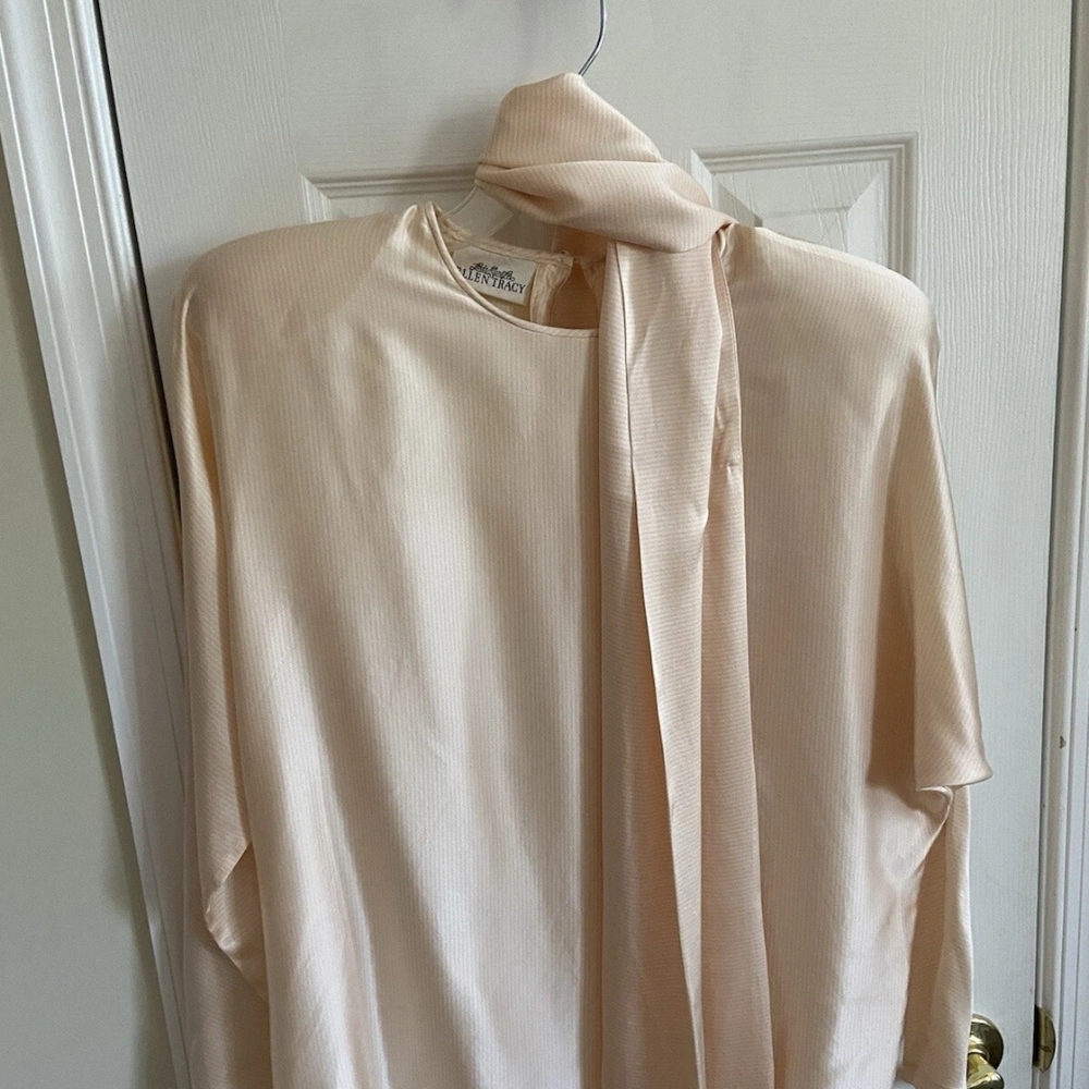 Linda Allard Ellen Tracy Silk Blouse Vintage Quiet Luxury Vintage 14